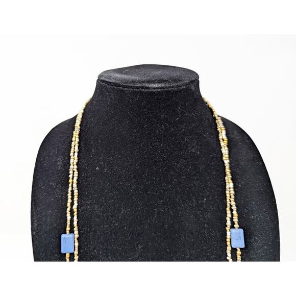 Chicos Necklace Double Strand Multicolor Beaded Long New - Picture 2 of 8